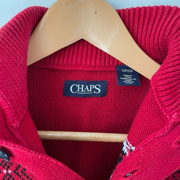 Chaps Vintage Red and White Christmas Polar Bear Sweater - Picture 4 of 8